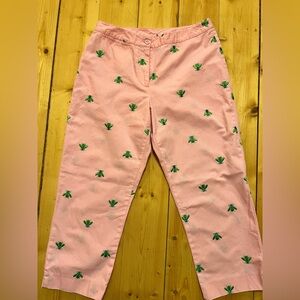 Lilly Pulitzer honeycomb pink crop pant